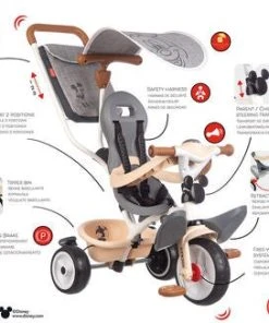 Smoby Trehjulssykkel Baby Balade Plus Mikke Mus -icewarehouse shop 1500891 741402 1499 4a