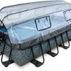 EXIT Stone Basseng 400x200x100cm Med Sanfilterpumpe Og Kuppel, Grå -icewarehouse shop 30.37.42.00 2669 1