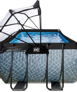 EXIT Stone Basseng 400x200x100cm Med Sanfilterpumpe Og Kuppel, Grå -icewarehouse shop 30.37.42.00 2669 4d