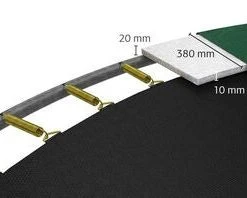 BERG InGround Favorit Trampoline 380 Cm, Grønn -icewarehouse shop 35.12.47.02 2217 4b