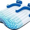 Bestway Hydro-Force Indigo Wave Double Lounge Flytemadrass, Blå/Hvit -icewarehouse shop 43534 2106 1