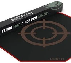 NORTH Pro Gaming Gulvmatte 100 Cm, Svart/Rød