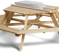 JLY Piknikbord Med Parasoll, Nature -icewarehouse shop C803 2131 4a