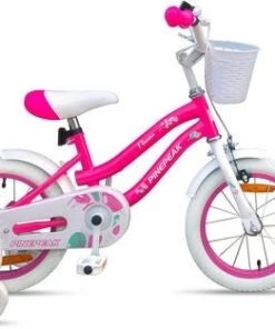 Pinepeak Barnesykkel 14 Tommer, Rosa/Hvit